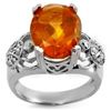 Image 1 : 6.20 ctw Citrine & Diamond Ring