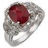 Image 1 : 3.25ctw Rubellite & Diamond Ring