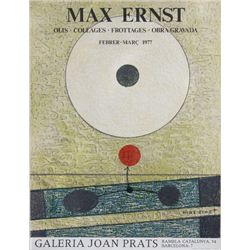 Max Ernst " Galeria Joan Prats 1977" 22 x29