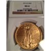 Image 1 : 1913-S NGC MS-61 $20 ST GAUDENS GOLD COIN