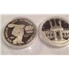 Image 1 : TWO LOS ANGELES OLYMPIC 90% SILVER COMMEORATIVE DOLLARS