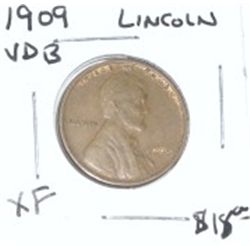 1909 *VDB* Lincoln PENNY RED BOOK VALUE IS $18.00 *RARE PENNY EXTRA FINE GRADE*!!