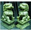 Image 2 : PAIR OF 8" GREEN JADE FOODOGS
