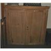 A large C19th pine cupboard with shelved interior