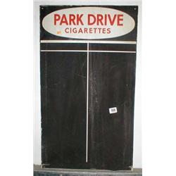An early C20th enamel advertising sign/pub chalk board for "Park Drive"