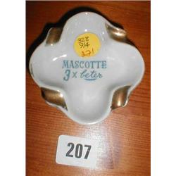 A "Mascotte" advertising ashtray
