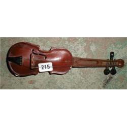A mid C20th miniature tin plate violin