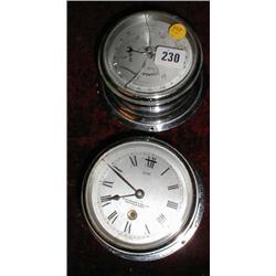 A ships clock and barometer Sestrel Henry Browne and son Ltd Barking and London