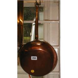 A copper frying pan