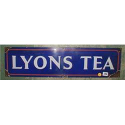 A c1900 "Lyons tea" enamel sign