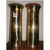 Image 1 : Two c1916/17 trench art shell case "Ypres" vases with etched decoration