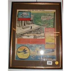 A c1930's framed and glazed "Fleet Air Arm" poster