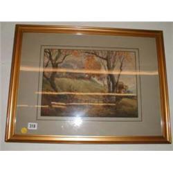 A signed watercolour landscape dated 1923