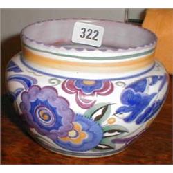 A c1930's pottery jardiniFre by C S Adams No.922 initialed "P.B."