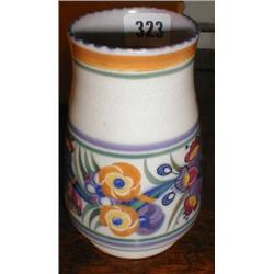 A c1930's pottery vase by C S Adams No.204 signed "E.E."