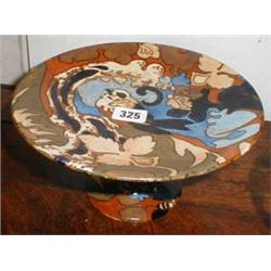 A c1930 Bursley ware "Amstel" pattern  bird and floral decorated comport by Arthur Rhead