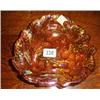 A c1900 Carnival glass style lustreware bowl with blackberry decoration