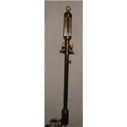 A brass gimbaled ship's barometer signed J J B L M 16.22, R N Desterro Lisbon - possibly C19th
