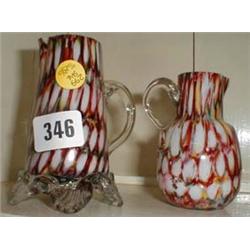Two C19th End-of-Day glass jugs