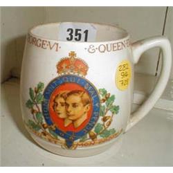 A George VI commemorative mug