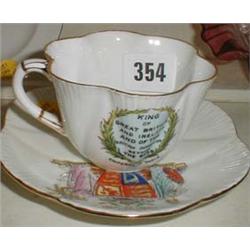 A June 26 1902 Coronation cup and saucer Edward VIIth