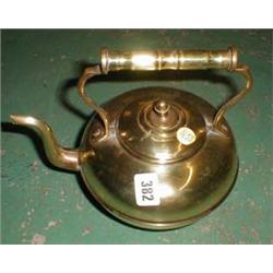 A C19th brass kettle