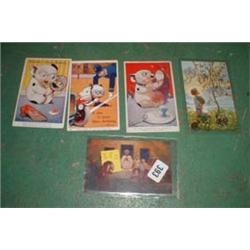 A small quantity of postcards including Bonzo and Tarrant