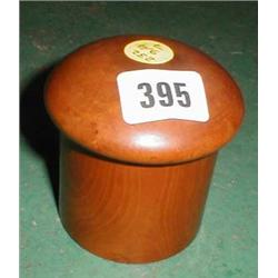 A treen yew lidded box