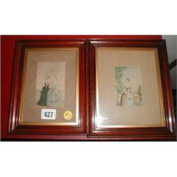 A pair of framed and glazed Baxter prints