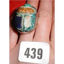 A Scarrab mounted as a ring