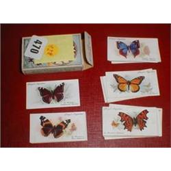 A set of John Players Cigarette cards of butterflies