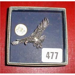 A c1920's marcasite and silver eagle