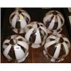 Five c1930's opaline and clear glass shades