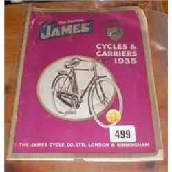 A c1935 "James" Bicycle book