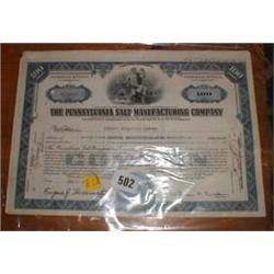 Share certificates "The Pennsylvania Salt Manufacturer Co"