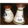 Two Torquay Pottery scent bottles "True Cornish Violets" and "Sweet Lavender"