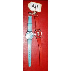 Two Snoopy wrist watches