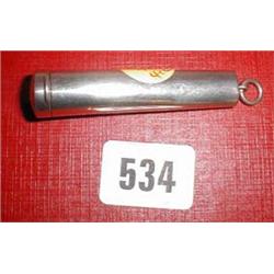 A silver cigar holder case