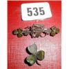 Two Irish silver brooches set with Conamara marble