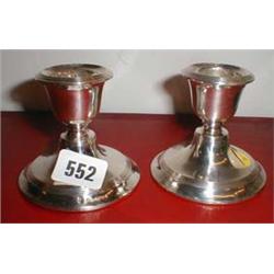 A pair of 1910 Birmingham Silver candlesticks