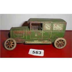 A 1913 - 1927 tin-plate sedan car by Lehmann Germany (for restoration)