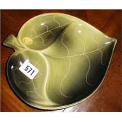 A Torbay pottery trefoil leaf dish No 102