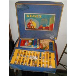 A c1930's "Kemex" Meccano chemistry set complete with box