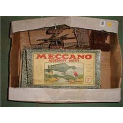 A quantity of c1930's Meccano, Bridge Building Etc, some boxed