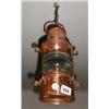 Image 1 : A C19th copper and brass ships anchor lamp complete with burner