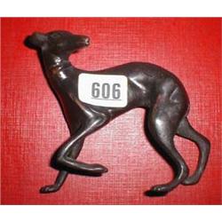 A cast bronze grey hound