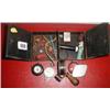 Image 1 : A box of miscellaneous including a C19th ebony mounted compass etc