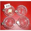 Image 1 : Four crystal ashtrays with silver rest