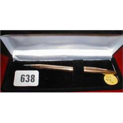 A 14ct gold plated "Cross" pen