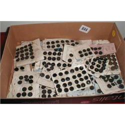 A large quantity of Victorian jet buttons